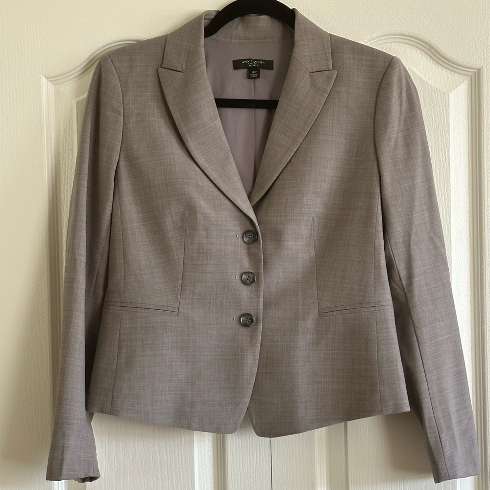 Ann Taylor Light Gray Tailored Women's Blazer